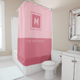 Aangepast monogram & naam Shower Curtain Douchegordijn