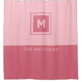 Aangepast monogram & naam Shower Curtain Douchegordijn (Voorkant)