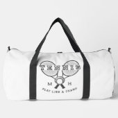 Aangepast monogram & naam TENNIS Plunjezak (Voorkant)