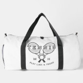 Aangepast monogram & naam TENNIS Plunjezak (Achterkant)