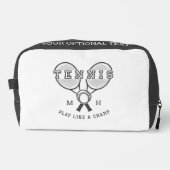 Aangepast monogram & naam TENNIS Toilettasje (Voorkant)
