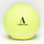 Aangepast monogram & naam tennisballen (Voorkant)