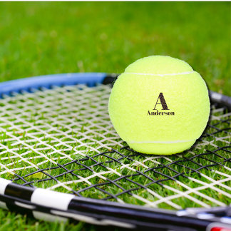 Aangepast monogram & naam tennisballen