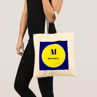 Aangepast monogram & naamontwerp – gepersonaliseer tote bag