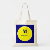 Aangepast monogram & naamontwerp – gepersonaliseer tote bag (Achterkant)