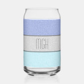 Aangepast monogram nep glitters glitter blikvorm glas (Achterkant)