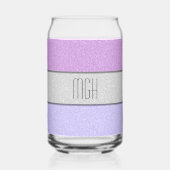 Aangepast monogram nep glitters glitter blikvorm glas (Achterkant)