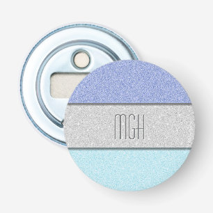 Aangepast monogram nep glitters glitter button flesopener