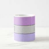 Aangepast monogram nep glitters glitter koffiemok (Center)
