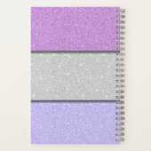 Aangepast monogram nep glitters glitter notitieboek (Achterkant)