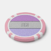 Aangepast monogram nep glitters glitter poker chips (Enkel)