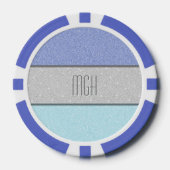 Aangepast monogram nepschittering glans poker chips (Voorkant)