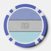 Aangepast monogram nepschittering glans poker chips (Achterkant)