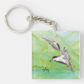 Aangepast monogram of naam Common Tern Bird Sleutelhanger (voorkant)