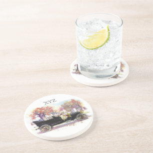 Aangepast monogram onderzetter voor Vintage-auto