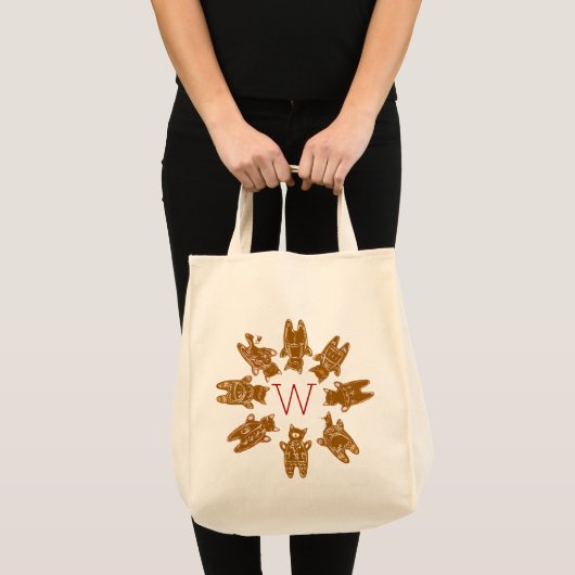 Aangepast monogram ontbijtkoek - Handbedekking Tote Bag (Voorkant (product))