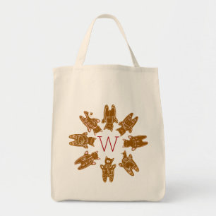 Aangepast monogram ontbijtkoek - Handbedekking Tote Bag