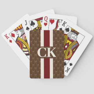 Aangepast monogram | Ontwerppatroon Pokerkaarten