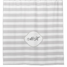 Aangepast monogram op grijze strepen op aangepaste