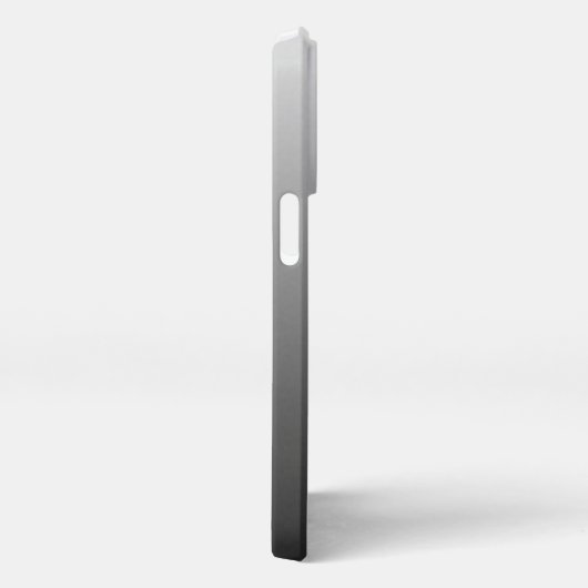 Aangepast monogram op Ombre zwart grijs verloop iPhone Hoesje (Rechterkant)