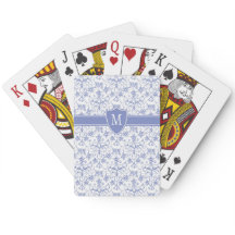 Aangepast monogram op stijlvol blauw periwinkle pa