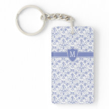 Aangepast monogram op stijlvol blauw periwinkle pa