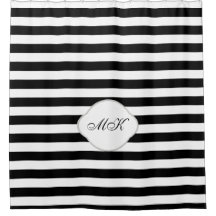 Aangepast monogram op zwarte strepen op aangepaste