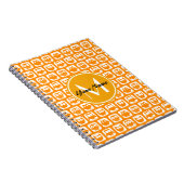 Aangepast monogram Oranje eigenaar Notitieboek (Rechterzijde)