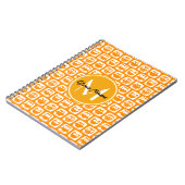 Aangepast monogram Oranje eigenaar Notitieboek (Linkerzijde)