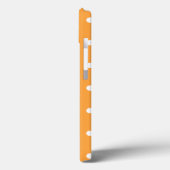 Aangepast monogram. Oranje en witte poka Dot. Case-Mate iPhone Case (Achterkant / Links)