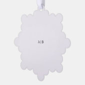 Aangepast monogram ornament kaart (Links)