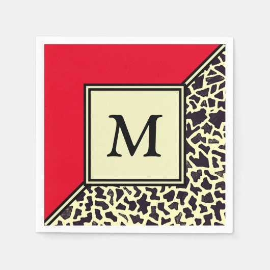 Aangepast monogram papier van Napkins Servet (Voorkant)