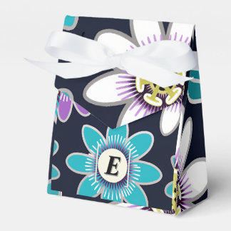 Aangepast monogram Passiebloem Bloemenpatroon Bedankdoosjes