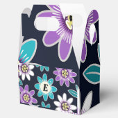 Aangepast monogram Passiebloem Bloemmotief Bedankdoosjes (Geopend)