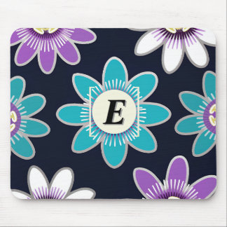Aangepast Monogram Passiebloem Bloempatroon Muismat