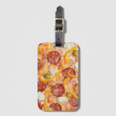 Aangepast monogram PIZZA Bagagelabel (Voorkant (verticaal))