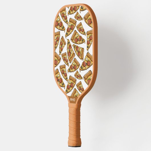 Aangepast monogram Pizza-patroon Pickleball Paddle (Links)