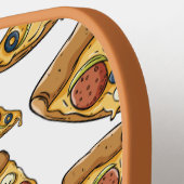 Aangepast monogram Pizza-patroon Pickleball Paddle (Links Detail)