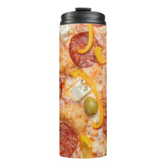 Aangepast monogram PIZZA tumbler Thermosbeker (Voorkant)