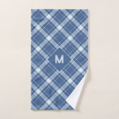 Aangepast monogram plaid / tartan patroon bad handdoek (Handdoek)