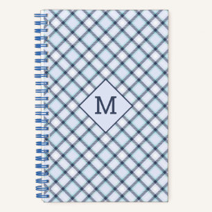 Aangepast monogram plaid / tartan patroon notitieboek