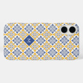 Aangepast Monogram Portugese Tegels Patroon Case-Mate iPhone Case (Achterkant (horizontaal))