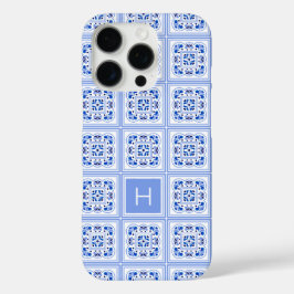 Aangepast Monogram Portugese Tegels Patroon iPhone 16 Pro Hoesje