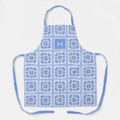 Aangepast Monogram Portugese Tegels Patroon Schort (Voorkant)