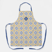 Aangepast Monogram Portugese Tegels Patroon Schort (Voorkant)
