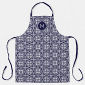 Aangepast Monogram Portugese Tegels Patroon Schort (Voorkant)