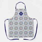 Aangepast Monogram Portugese Tegels Patroon Schort (Voorkant)