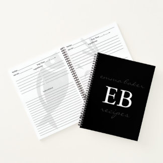 Aangepast Monogram Receptenboek Journaal Notitiebo Notitieboek