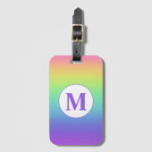 Aangepast Monogram Regenboog Bagagelabel (Voorkant (verticaal))