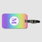 Aangepast Monogram Regenboog Bagagelabel (Voorkant (horizontaal))